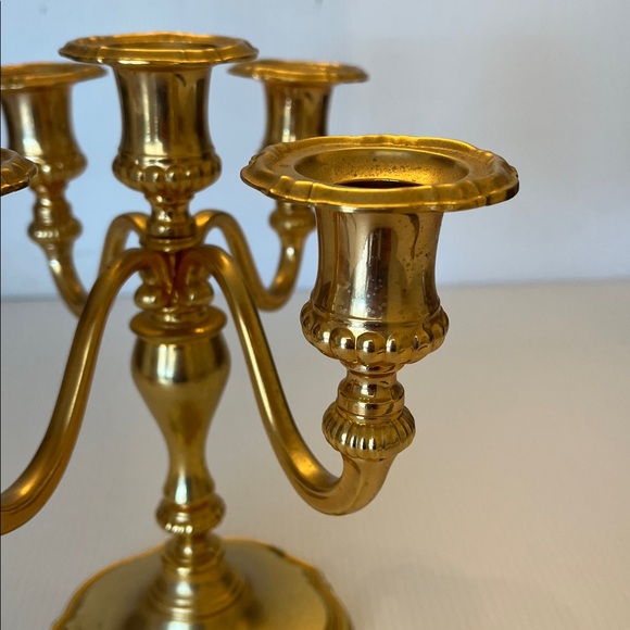 Vintage 18 Karat Gold Plated Candelabra - Picture 6 of 11
